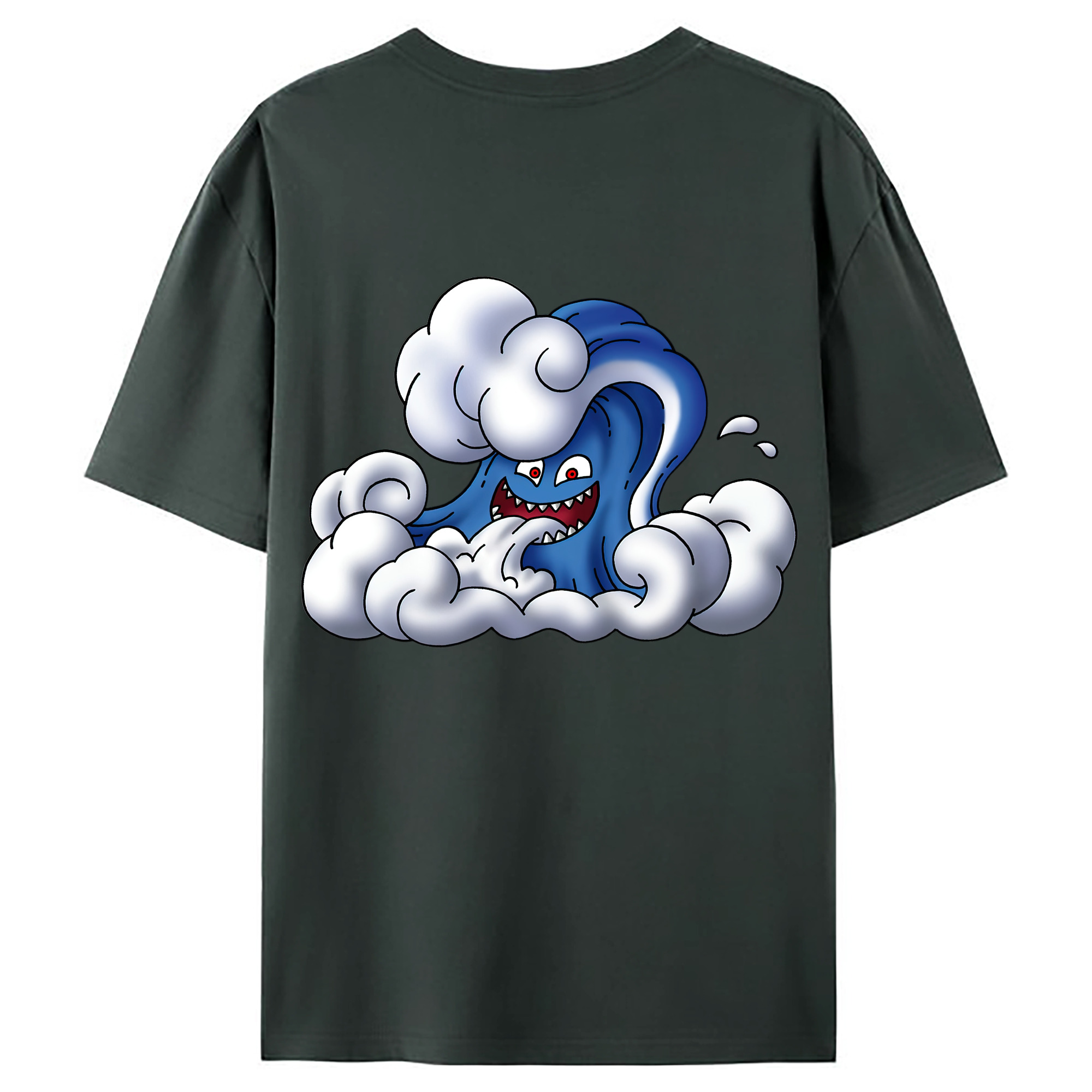 （画像用） ドラゴンクエスト Doragon Kuesuto Dragon Quest 綿100％ メンズ半袖Tシャツ（バックプリント） 通気性